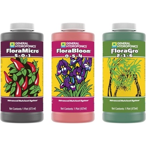 image:imageGeneral Hydroponics Flora Series FloraMicro FloraBloom FloraGro  3Part Hydroponic Nutrient System 6 gal1 pint